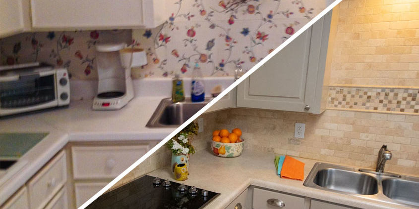 Before & After glance at a kitchen remodel